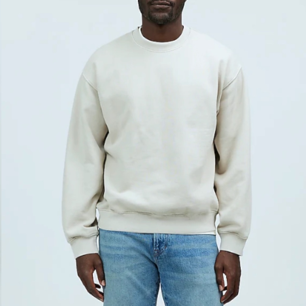 Madewell The McCarren Midweight Crewneck Sweatshirt Bleached Canvas …
